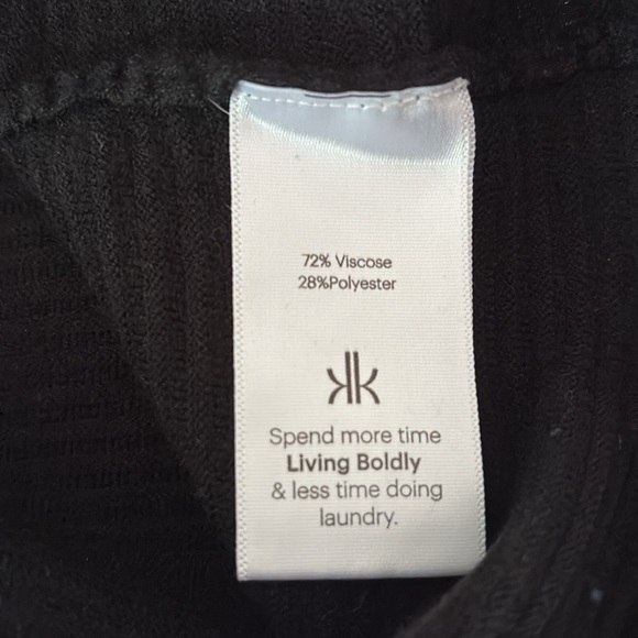 Krimson Klover Striped Sweater Dress in Black Blue Cream Zip Pocket Size Small - Picture 4 of 9